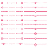 20 set cute frame and line pink