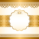lace background card gold